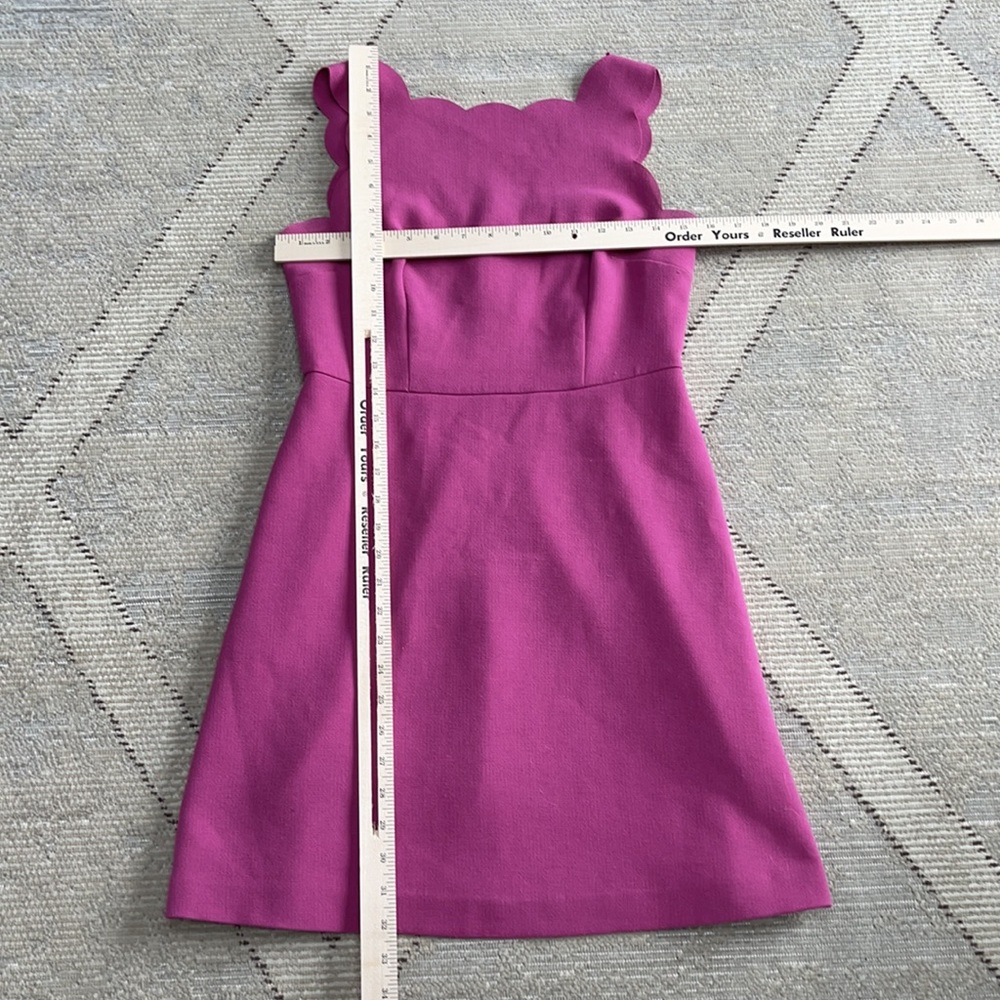 Loft Pink A-Line Dress - 2P scalloped neck so feminine and fun - Picture 6 of 12